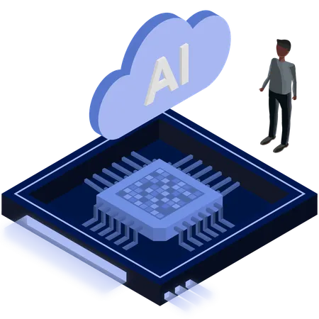 Ai Cloud Computing  Illustration