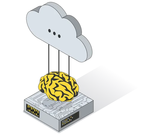 Ai Cloud Database Illustration