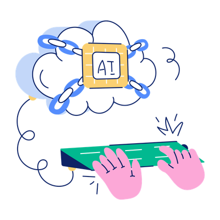 AI Cloud  Illustration