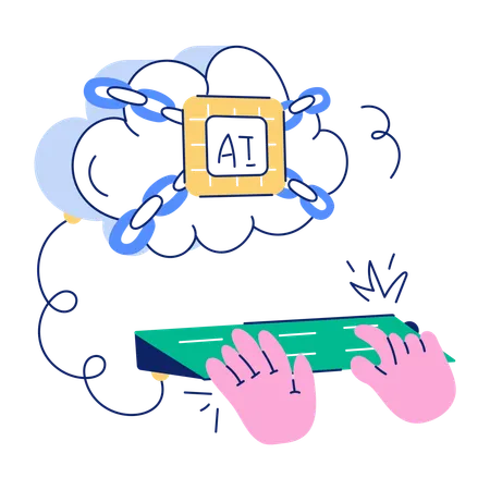 AI Cloud  Illustration