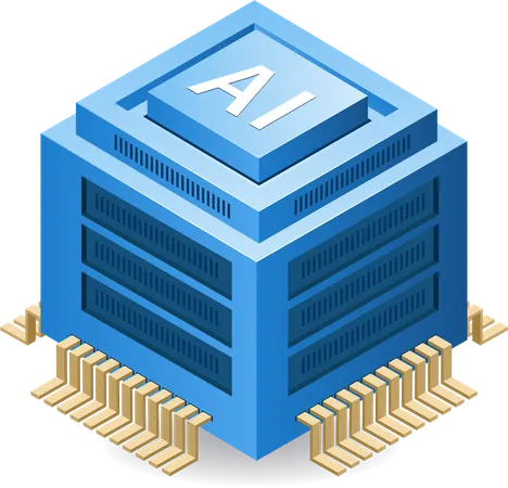 AI cloud server chip  Illustration