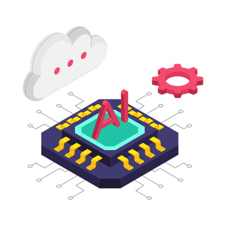 KI-Cloud-Einstellung  Illustration