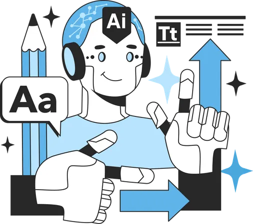 Ai computing system processing  Illustration