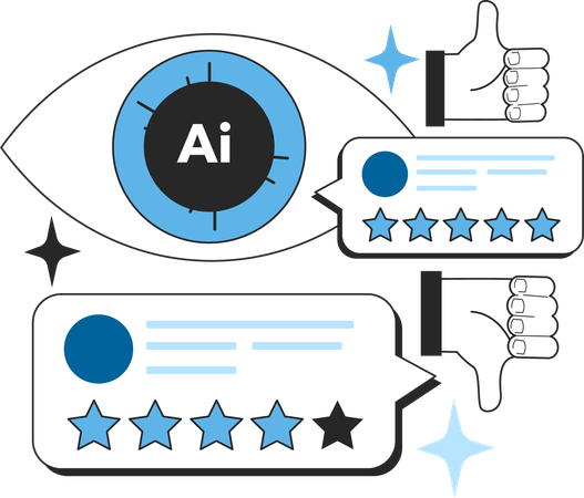 AI customer feedback bot  Illustration