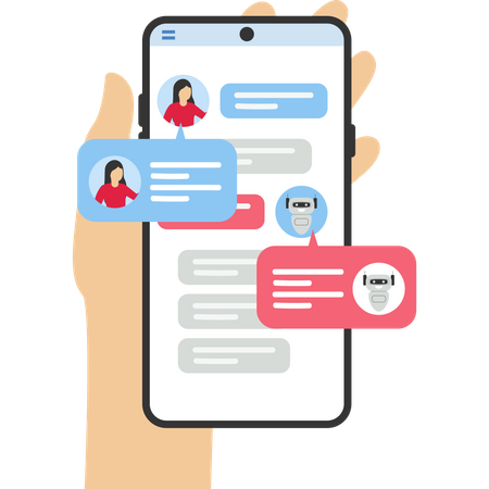 Ai customer service  Illustration