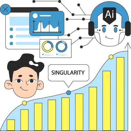 AI data analysis  Illustration