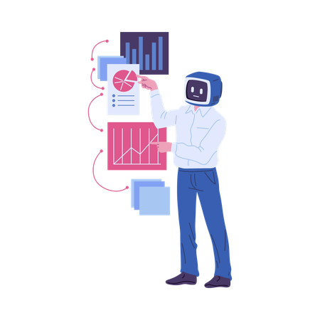 AI data analysis  Illustration