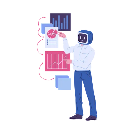 AI data analysis  Illustration