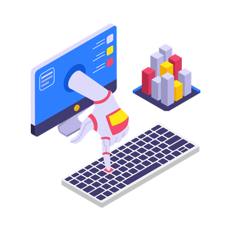 AI data analysis  Illustration