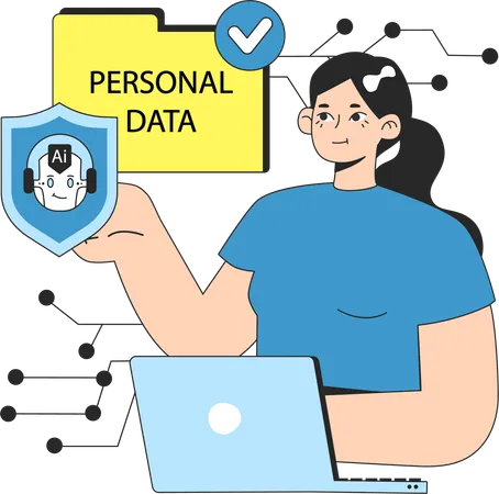 AI Data security  Illustration