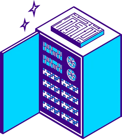AI database center  Illustration