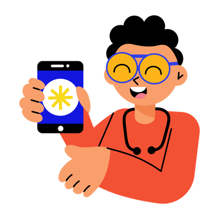 Ai doctor provides help to patients  Illustration