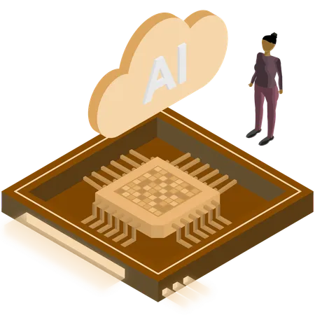 Ai Driven Chip  Illustration