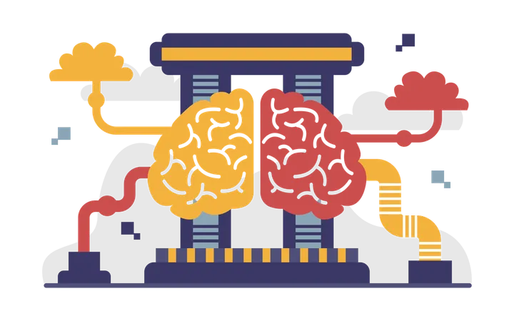 Ai en los negocios  Ilustración