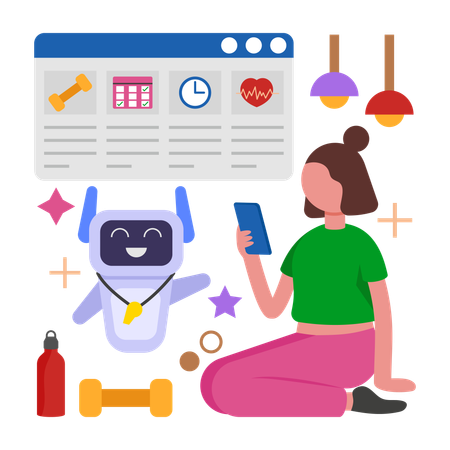 AI Fitness Coach  Illustration