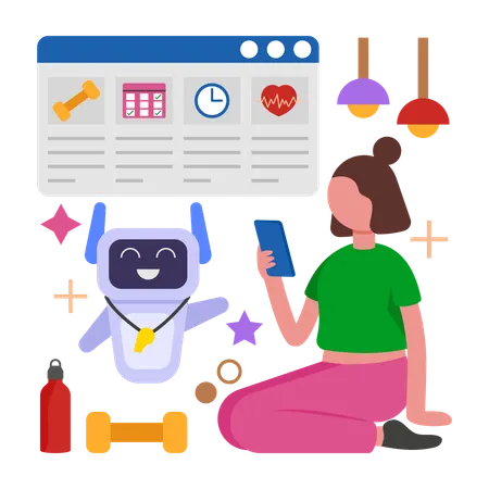 AI Fitness Coach  Illustration