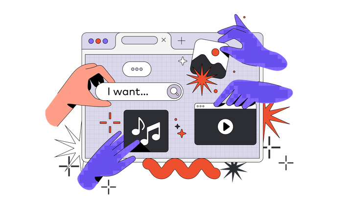 Ai Hand genera imágenes, videos y música  Ilustración