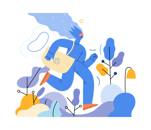 Ai gerenciando efetivamente o consumo e a reciclagem responsáveis  Ilustração