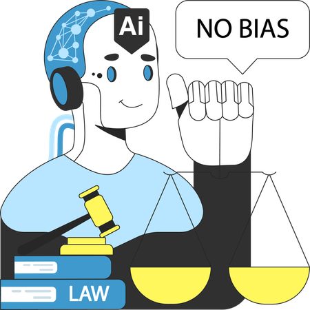 AI giving no bias decision  Illustration
