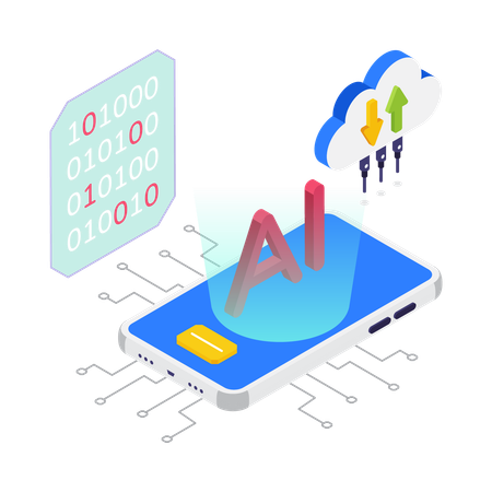 AI Graph and Chart System  Illustration