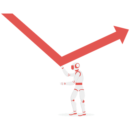 AI help economic growth  Illustration