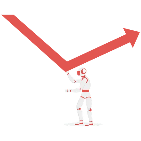 AI help economic growth  Illustration