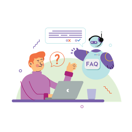 AI in Customer Service  Illustration