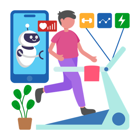 AI in Fitness  Illustration