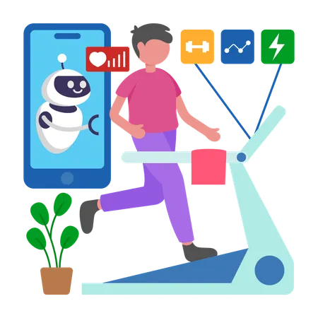 AI in Fitness  Illustration