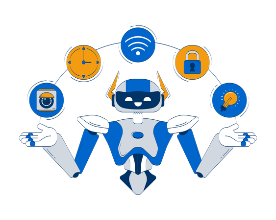 AI in smart home  Illustration