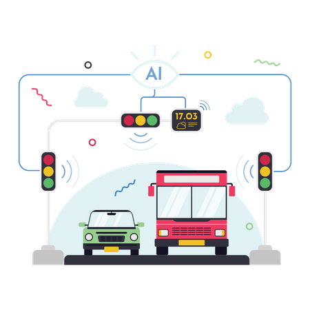 AI in Traffic Management Illustration