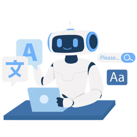 AI Language Translator  Illustration