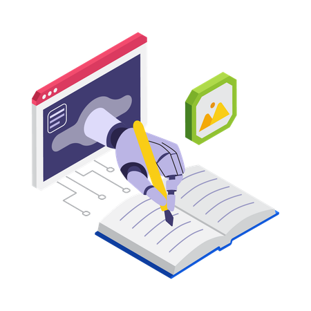 AI Learning Course Platform  Illustration