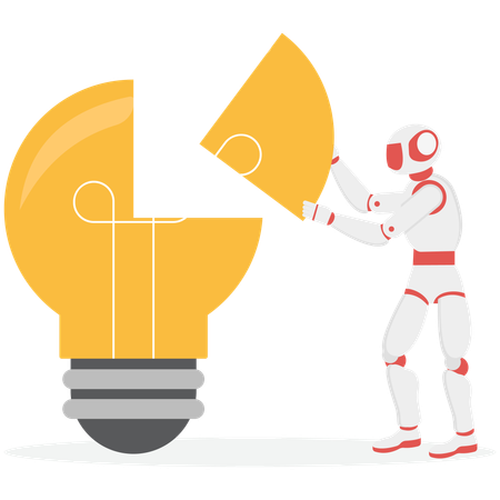 AI Machine future cooperation  Illustration