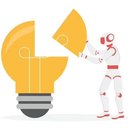 AI Machine future cooperation  Illustration