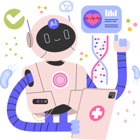 Ai medical service  Illustration