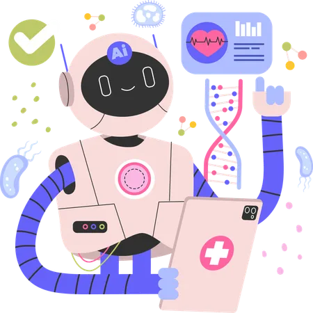 Ai medical service  Illustration