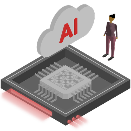 Ai Model Chip  Illustration