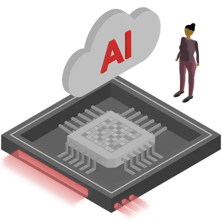 Ai Model Chip  Illustration