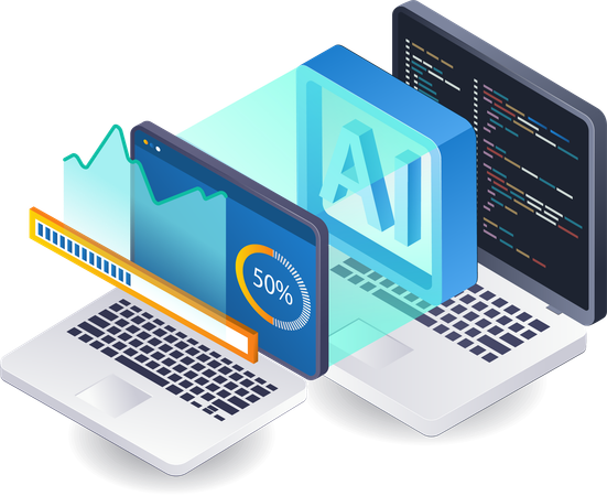 AI programmer analysis technology  Illustration