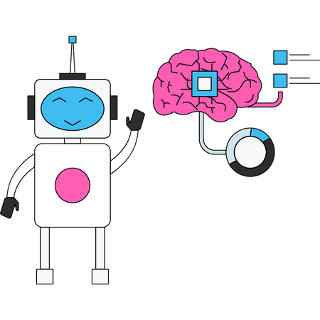 IA do robô  Ilustração