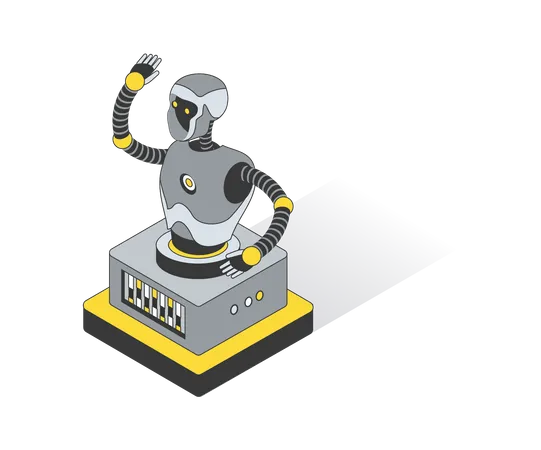 Roboter-KI  Illustration