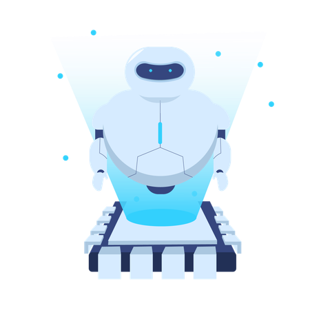 Ai robot chip  Illustration