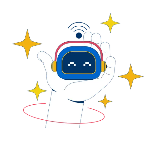 AI robot companion  Illustration