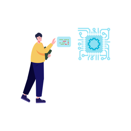 AI robot configuration  Illustration