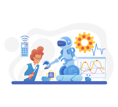 AI Robot Illustration