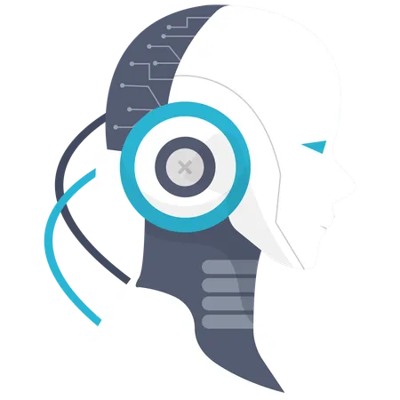 AI Robot Profile  Illustration
