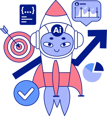 Ai robot startup analysis with goal  Illustration