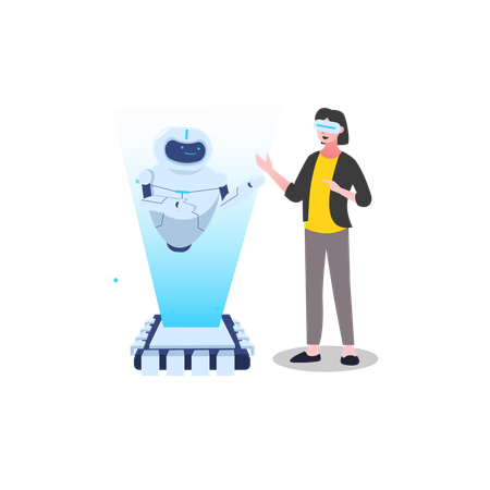 Ai robot technology  Illustration