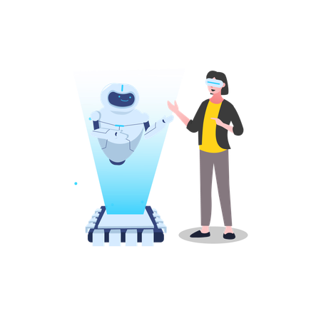 Ai robot technology  Illustration
